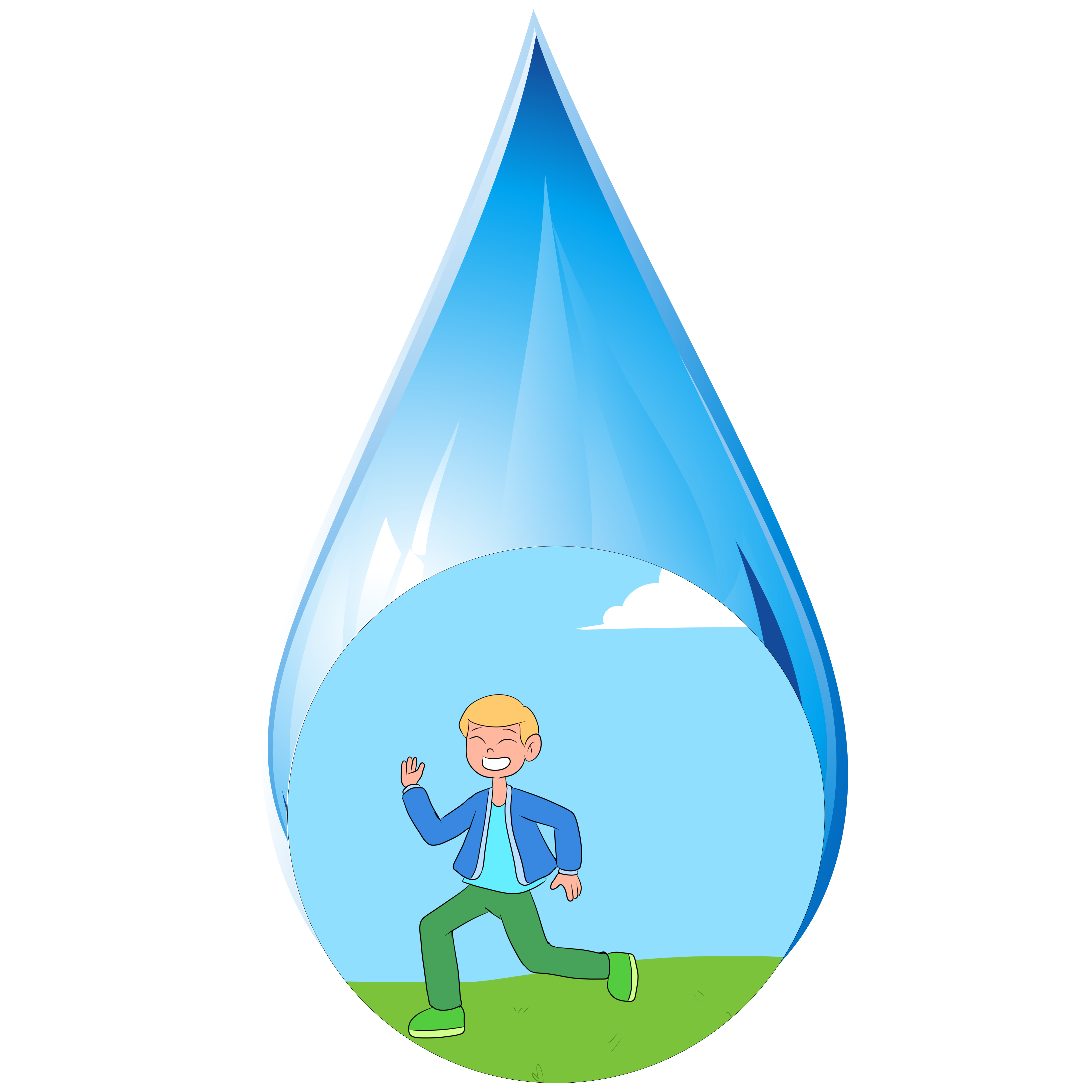 running around outside